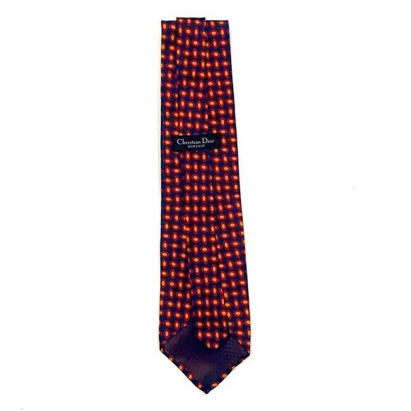 Christian Dior Red Silk Tie - Picture 1 of 4